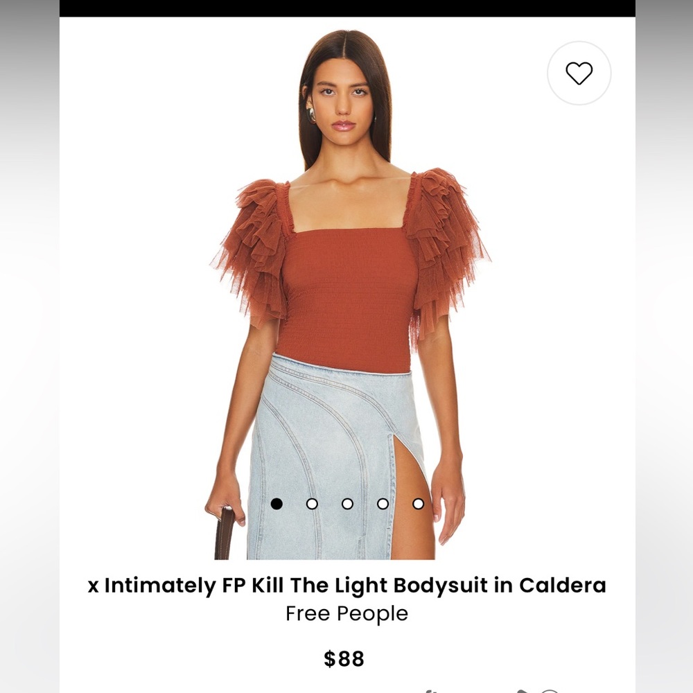Free People Intimately FP Kill The Light Bodysuit in Caldera (rust)